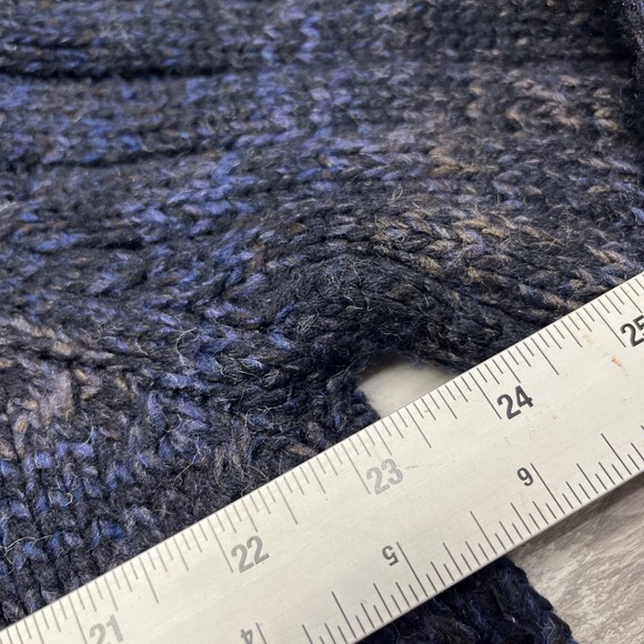 Leif Nelson Sweater Mens Size XL Full Zip Slim Fisherman Cable Knit Hooded Wool - Picture 6 of 10